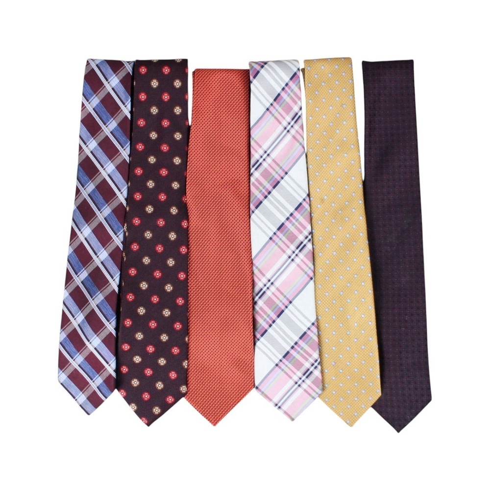 Mens Tie Lot of 6 Silk Tommy Hilfiger Bruno Piattelli Neckties Assorted
